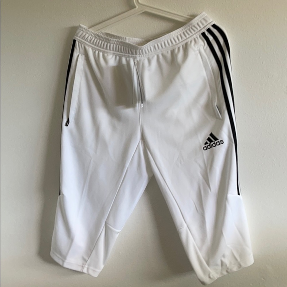 White knee shorts